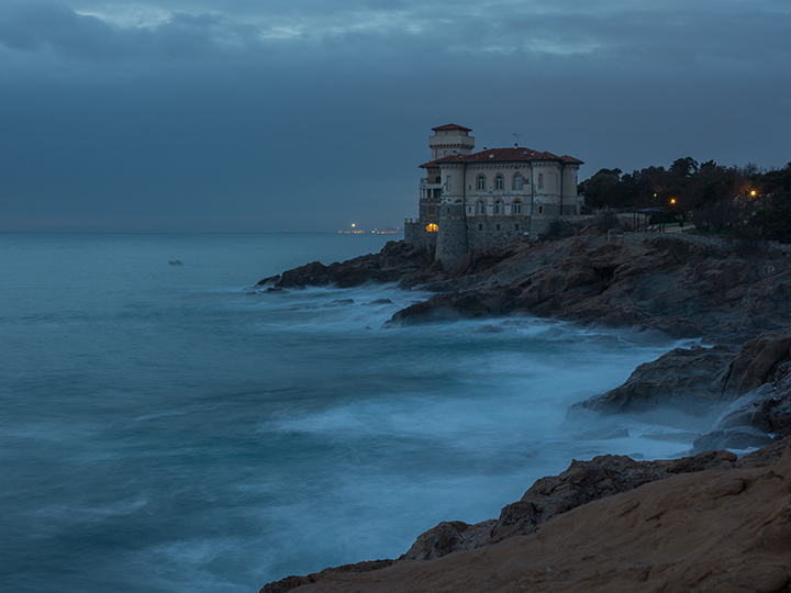 The Boccale's castle in Livorno during the blue hour